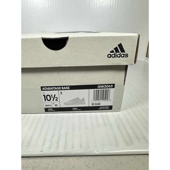 Size 10.5 Men’s Adidas Advantage Base Sneaker Shoes White Green GW2063 NEW - Picture 8 of 8